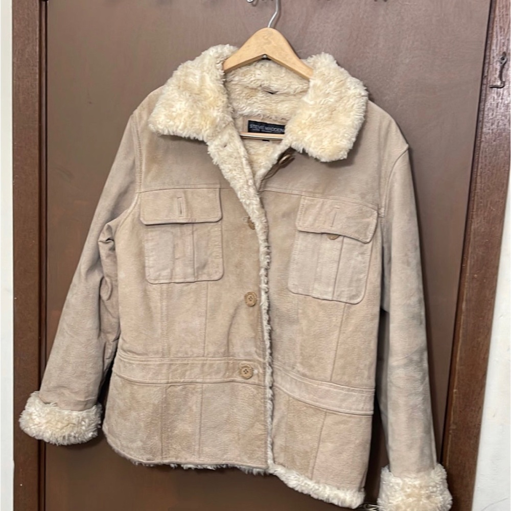 Steve Madden Suede faux fur coat Women’s XXL